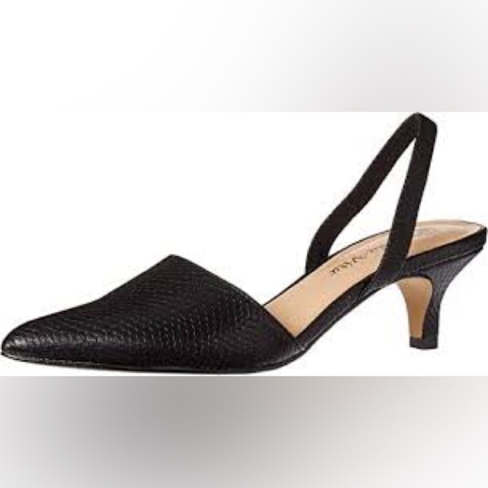 NWT Bella Vita Women's Sarah I Slingback Dress Shoe Shoe, Black Snake, 10 US